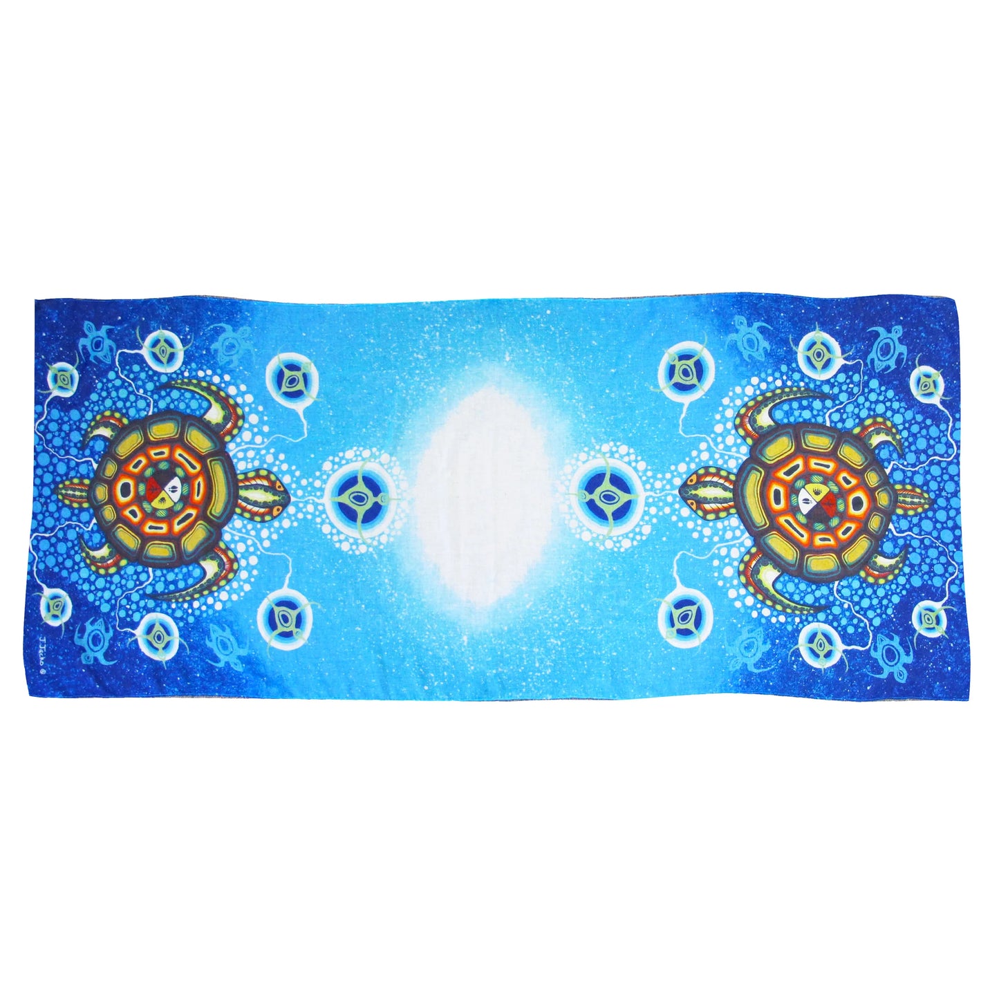 Indigenous Art Scarves - Medicine Turtle