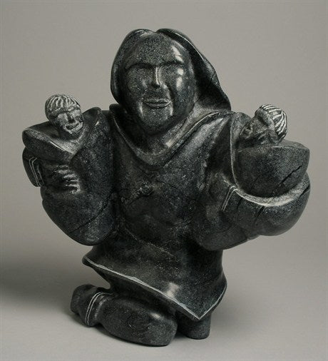 Inuit Carving - Mother & 2 Children
