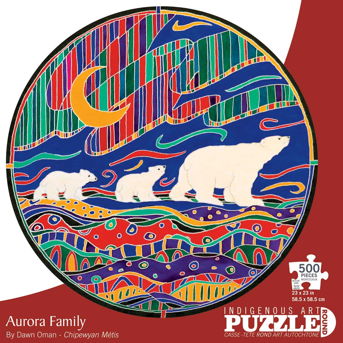 Jigsaw Puzzle Round - Aurora Family