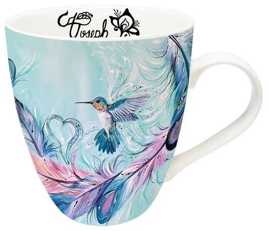 18 oz. Mug - Hummingbird Feathers