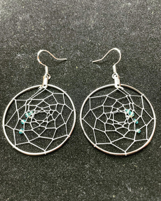 Earrings - Dream Catcher Light Blue