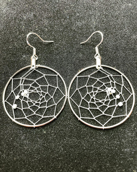 Earrings - Dream Catcher White