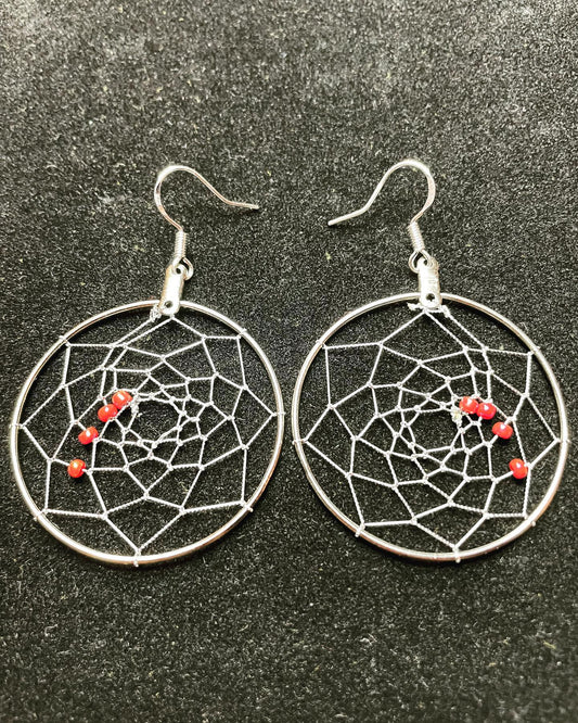 Earrings - Dream Catcher Red