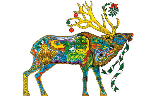 Gift Enclosure - Holiday Elk